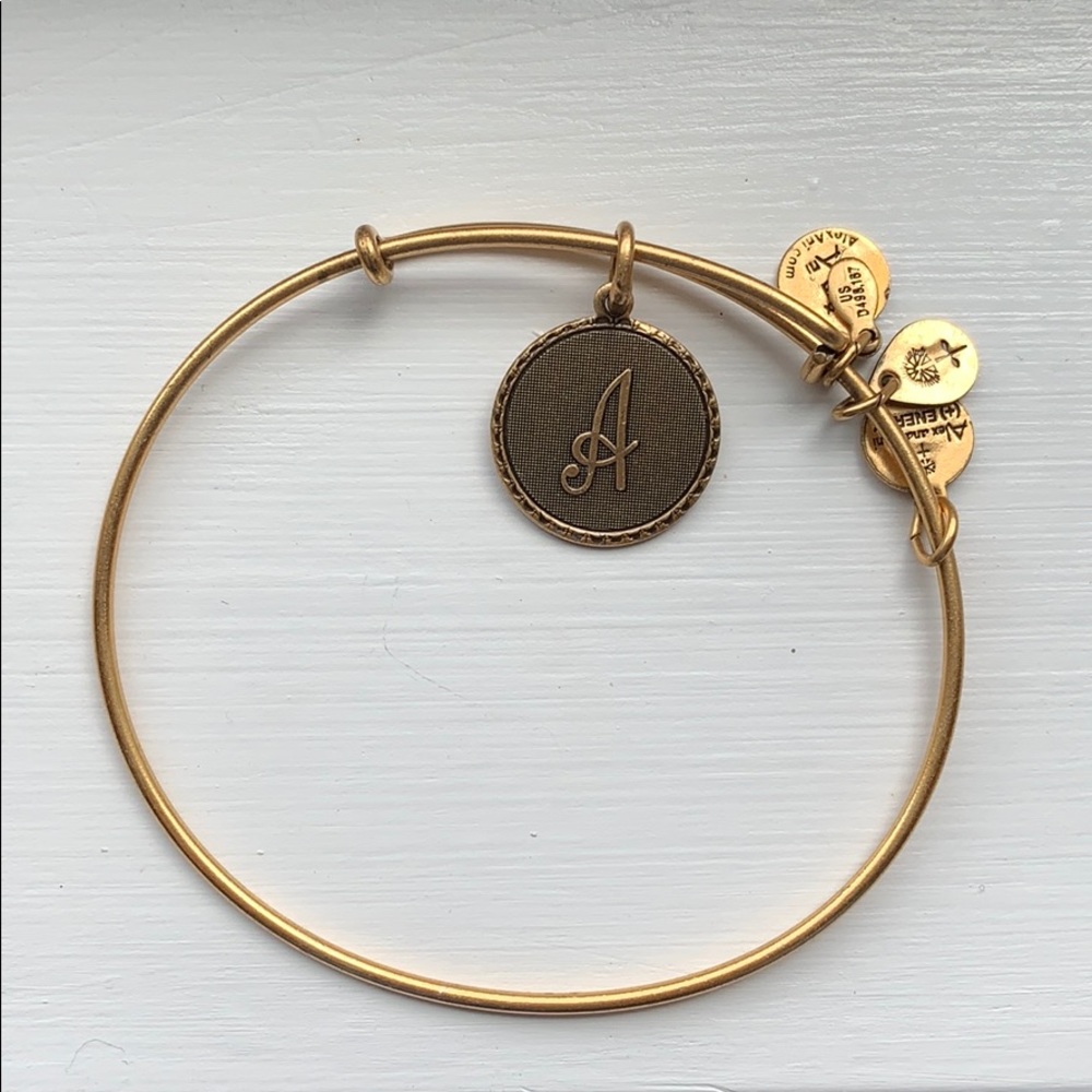 Alex & Ani “A” Initial Bangle